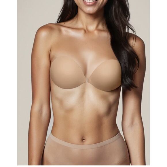 Nood Other - NOOD LIGHT & AIRY ADHESIVE BRA Seamless Luxe Adhesive Bra Nude D Cup NIB $50